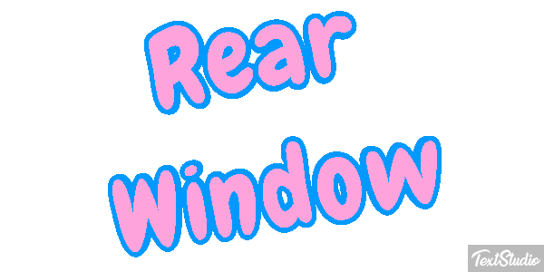 Rear Window Efeito do texto