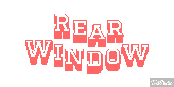 Rear Window Efeito do texto