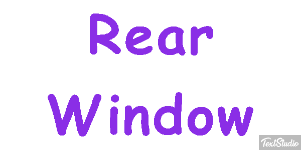 Rear Window Efeito do texto