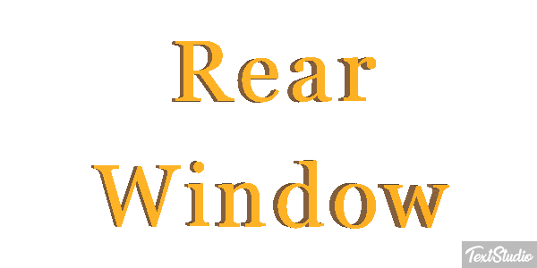 Rear Window Efeito do texto