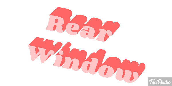 Rear Window Efeito do texto