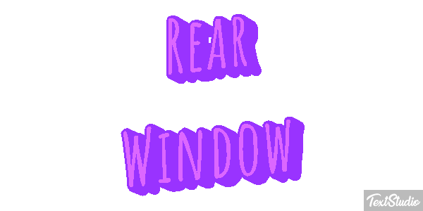 Rear Window Efeito do texto