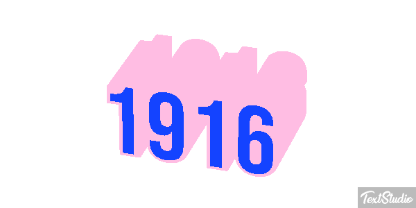 1916 Text effect