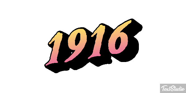 1916 Text effect