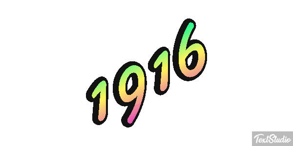 1916 Text effect