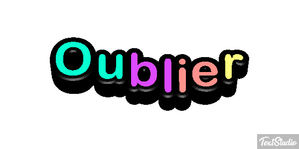 Oublier Effet de texte