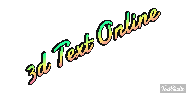 3D Text Online Text effect