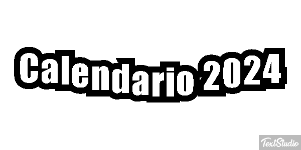 Calendario 2024 Efekt tekstowy