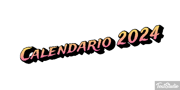 Calendario 2024 Efekt tekstowy