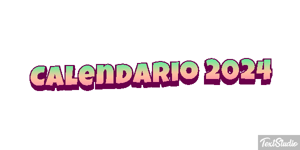 Calendario 2024 Efekt tekstowy