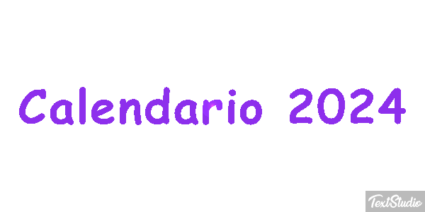 Calendario 2024 Efekt tekstowy
