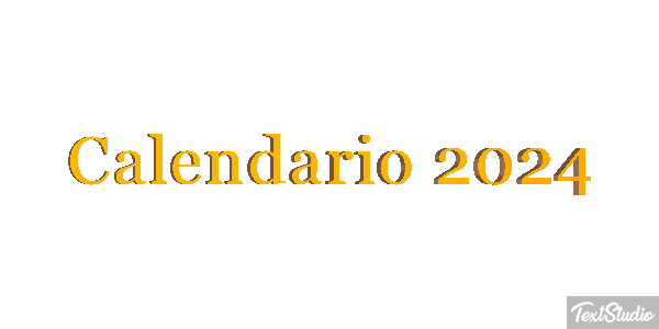 Calendario 2024 Efekt tekstowy