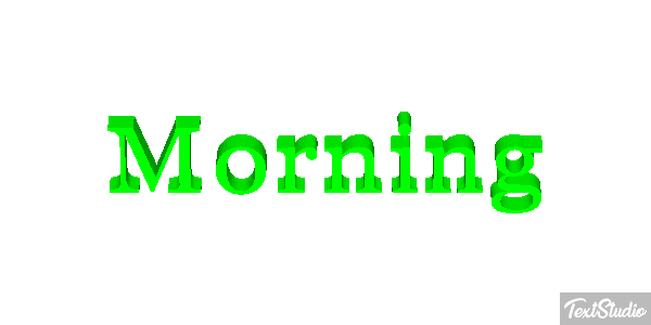 Morning Efecto de texto