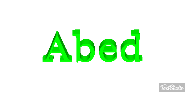 Abed Text effect
