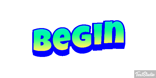 Begin Text effect