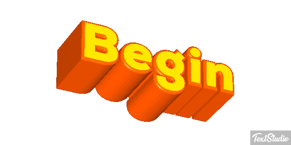 Begin Text effect