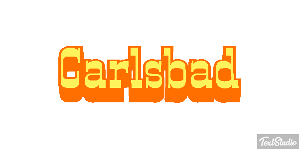 Carlsbad Effet de texte