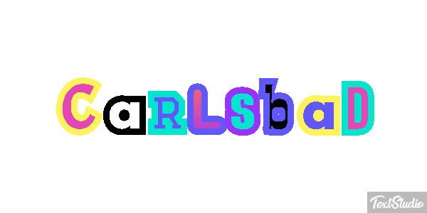 Carlsbad Effet de texte
