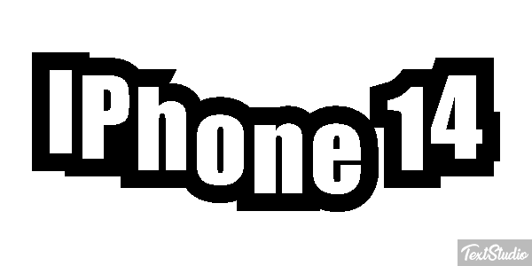 IPhone 14 Efeito do texto