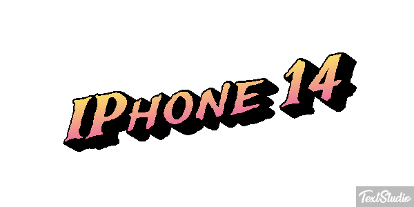 IPhone 14 Efeito do texto