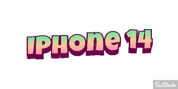IPhone 14 Efeito do texto