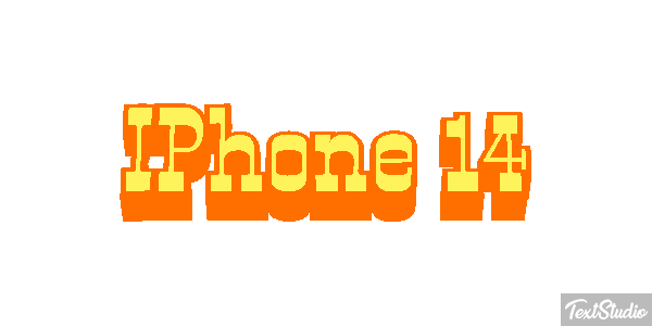 IPhone 14 Efeito do texto
