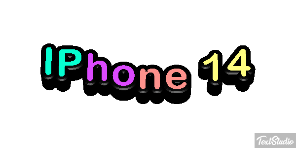 IPhone 14 Efeito do texto