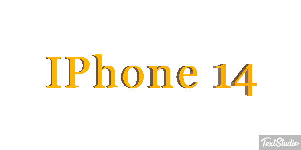 IPhone 14 Efeito do texto
