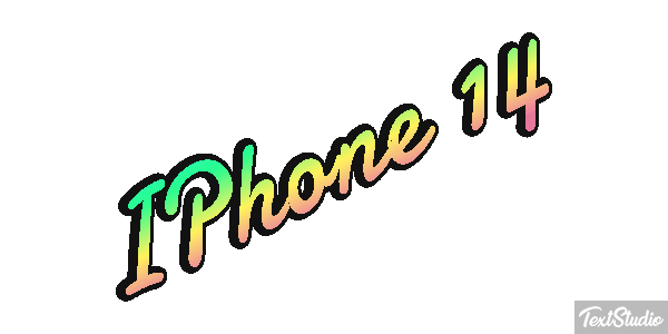IPhone 14 Efeito do texto