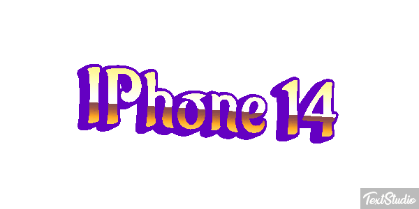 IPhone 14 Efeito do texto