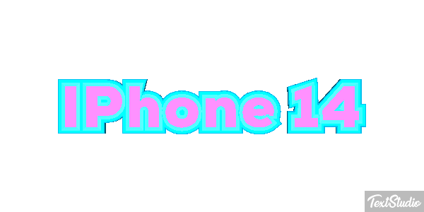 IPhone 14 Efeito do texto