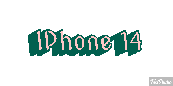 IPhone 14 Efeito do texto