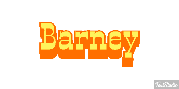 Barney Текстовый эффект