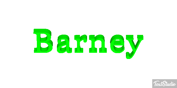 Barney Текстовый эффект