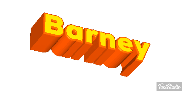 Barney Текстовый эффект