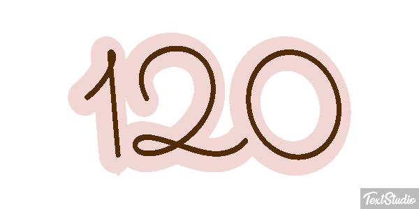 120 Efecto de texto
