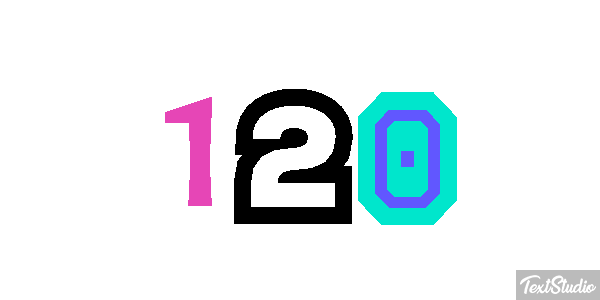 120 Efecto de texto