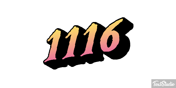 1116 Tekst effect
