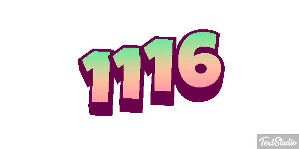 1116 Tekst effect