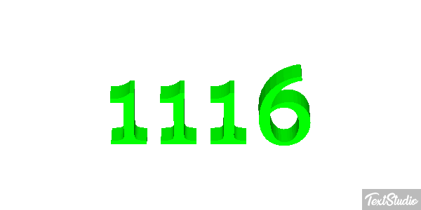1116 Tekst effect