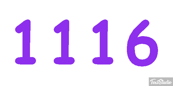 1116 Tekst effect