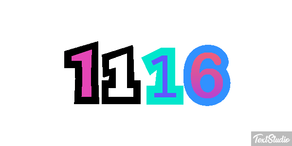 1116 Tekst effect