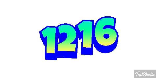 1216 Text effect
