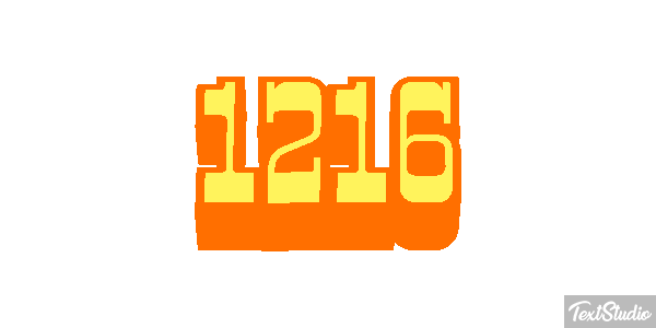1216 Text effect