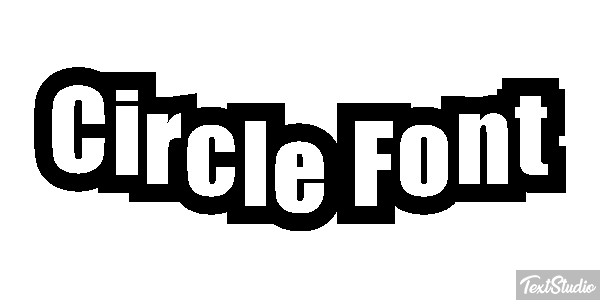 Circle Font Tekst effect