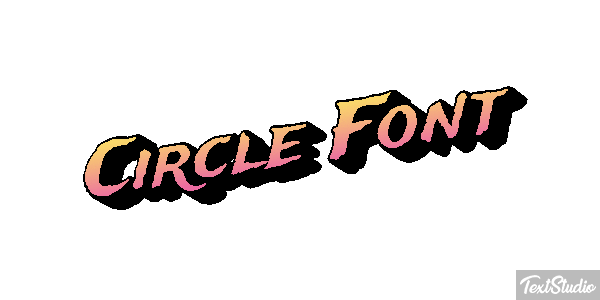 Circle Font Tekst effect