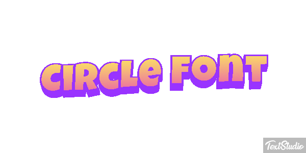 Circle Font Tekst effect