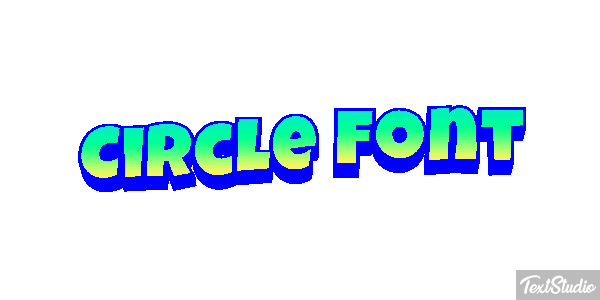 Circle Font Tekst effect