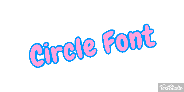 Circle Font Tekst effect