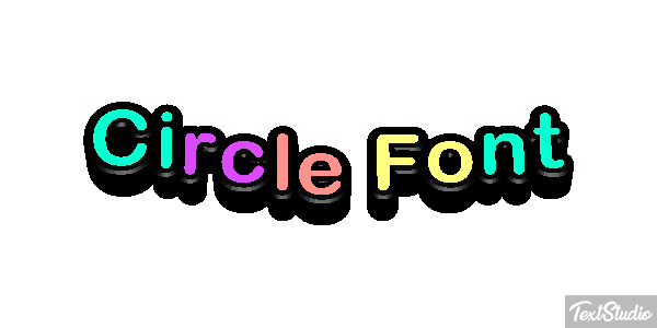 Circle Font Tekst effect